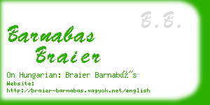 barnabas braier business card